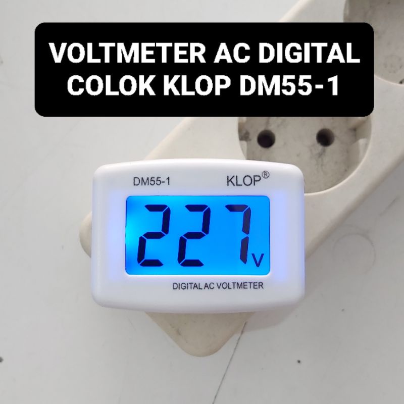 Voltmeter Digital AC Colok