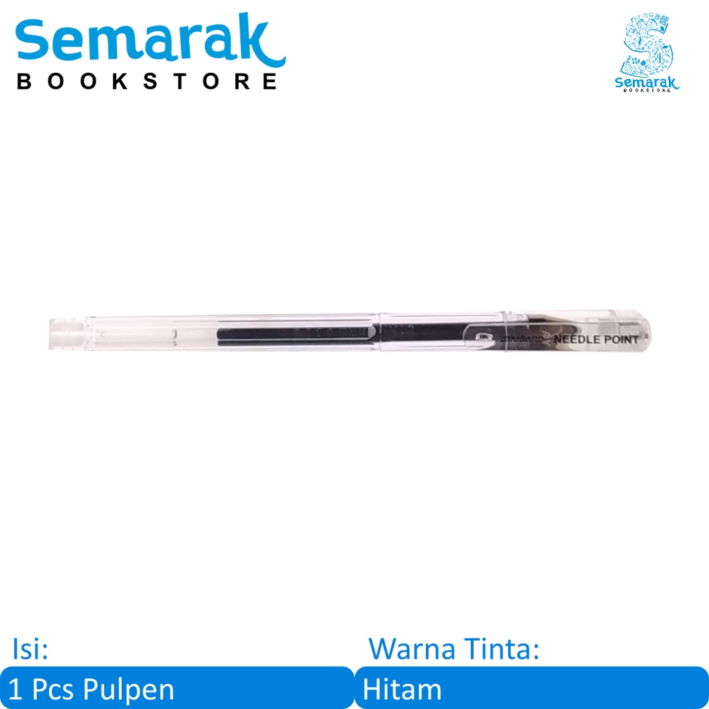 

Standard Needle Point Pulpen Jel Lancip H2O Gel 0.5 - Hitam