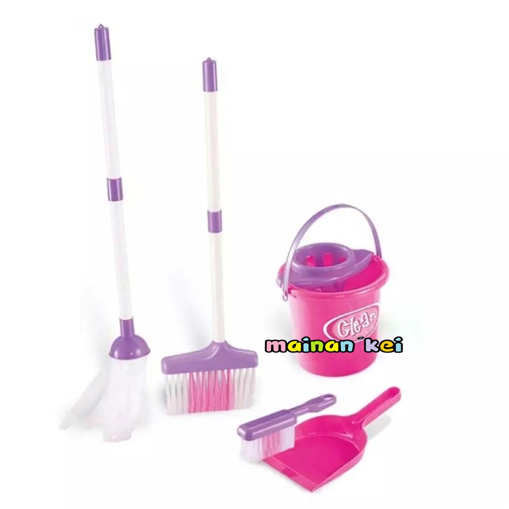 MAINAN ANAK PEREMPUAN MAINAN EDUKASI MAINAN ALAT KEBERSIHAN SAPU PEL CLEANING SET