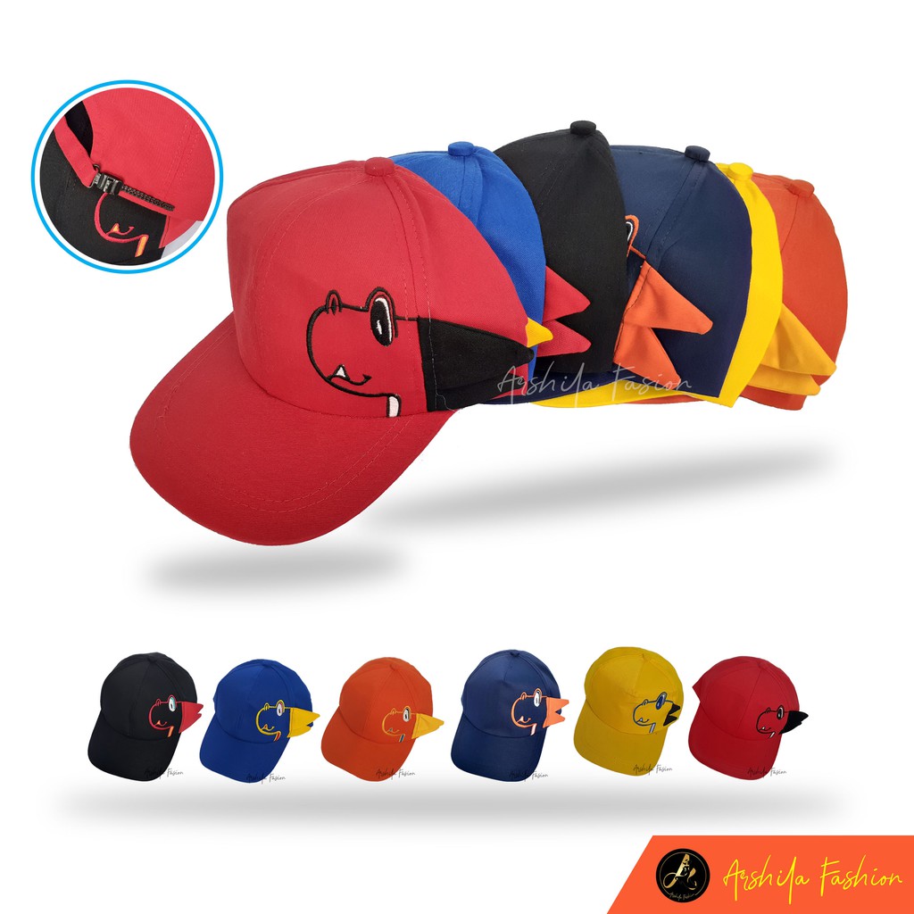 Topi Anak Bordir Dino / Topi Bassball Anak Bordir Dinosaurus / Arshila_fashion