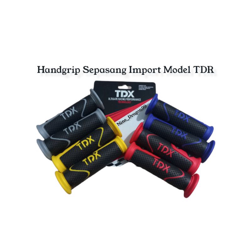 Handgrip Grip karet TDX Model TDR Import Sepasang Universal