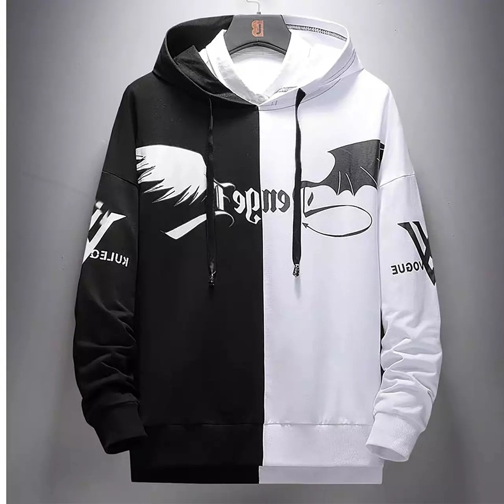 Hoodie Pria / Hodie Pria / Jaket Pria / Sweater Hoodie Vaque Kombinasi Bahan Fleece UK L-XL