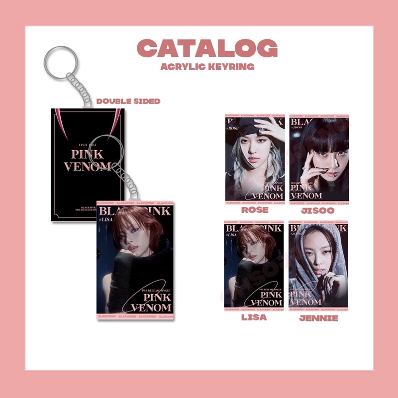 BLACKPINK PINK VENOM FAN MERCH PAKET LENGKAP FANKIT STICKER KEYRING GANTUNGAN KUNCI PHOTOCARD SET PAKETAN