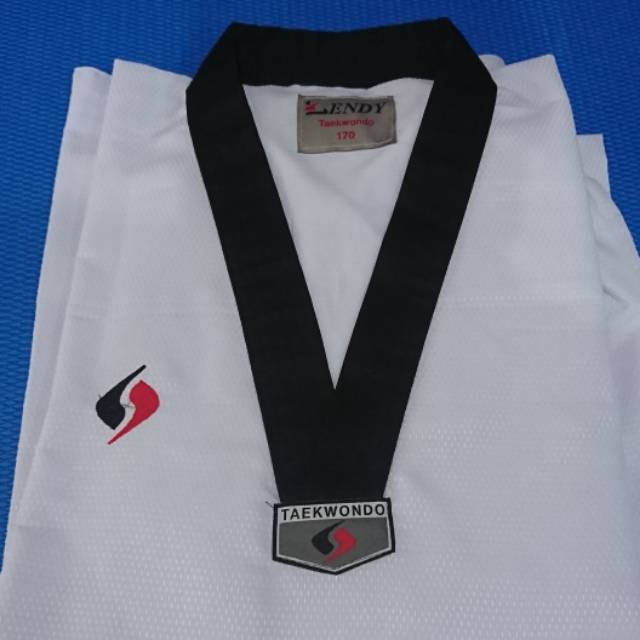 Dobok Sendy Diamond Kerah Hitam