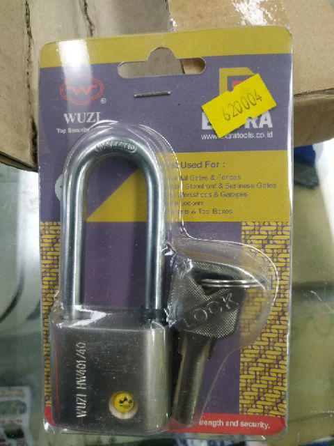 Gembok Panjang Kualitas Super 40mm Silinder Kuningan Kunci 5pcs