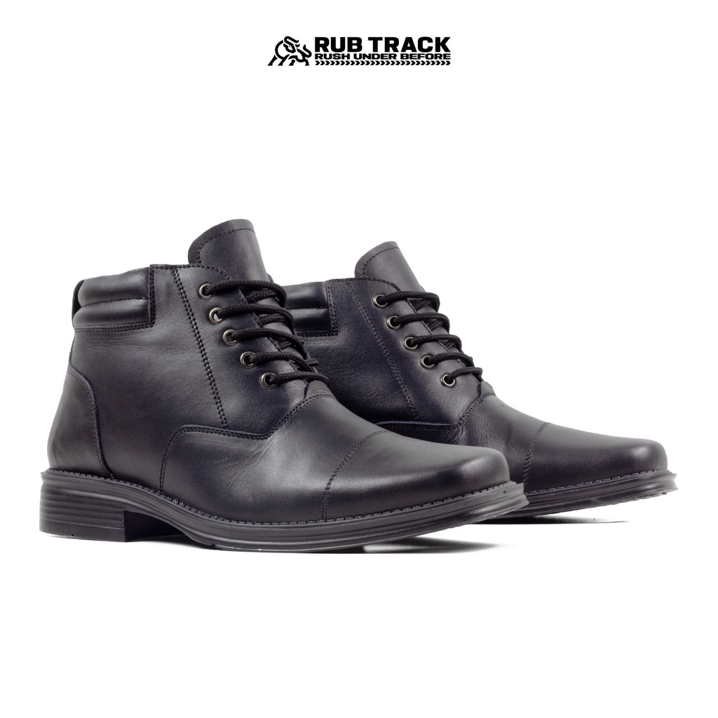 RUBTRACK - Sepatu Formal Pria Pdh Kulit Dop Bahan Kulit Sapi Asli Bisa di Semir Sepatu Pantofel Pdl Tni Polri sepatu Scurity Pria Top Sepatu Formal