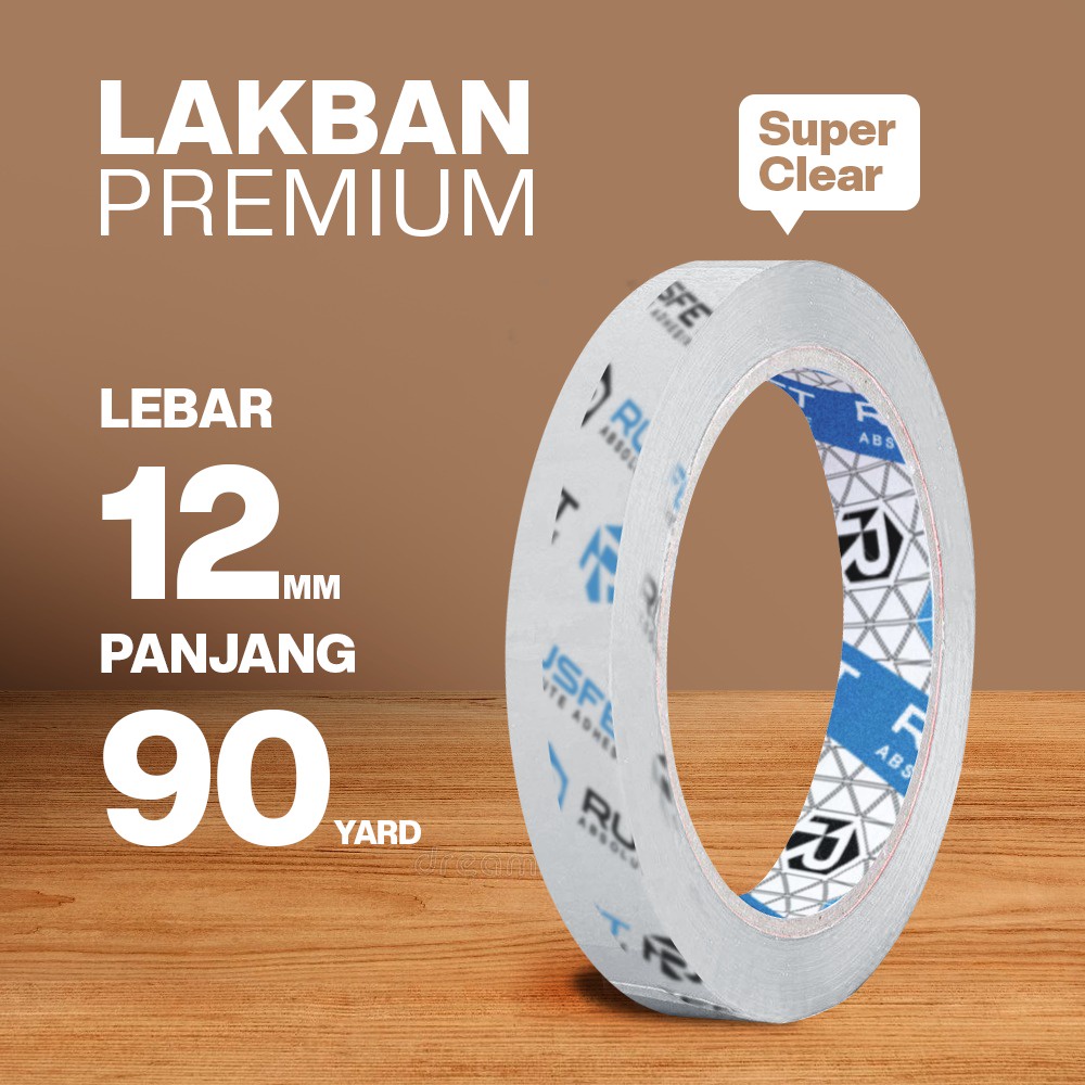 

Lakban Bening RUSFET 0.5 Inch (12mm) - Crystal Clear Super Lengket