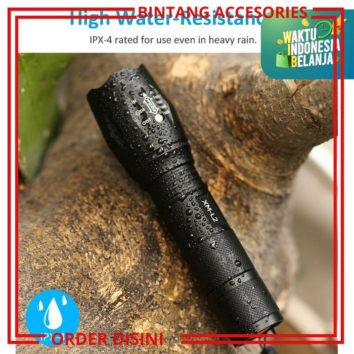 W805 SENTER MINI SENTER LED BATRE CAS LAMPU SENTER LAMPU BATRE SENTER ANTI AIR LAMPU CAMPING