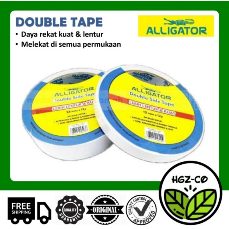 

Alligator Double Tape 12 Mm x12 yard