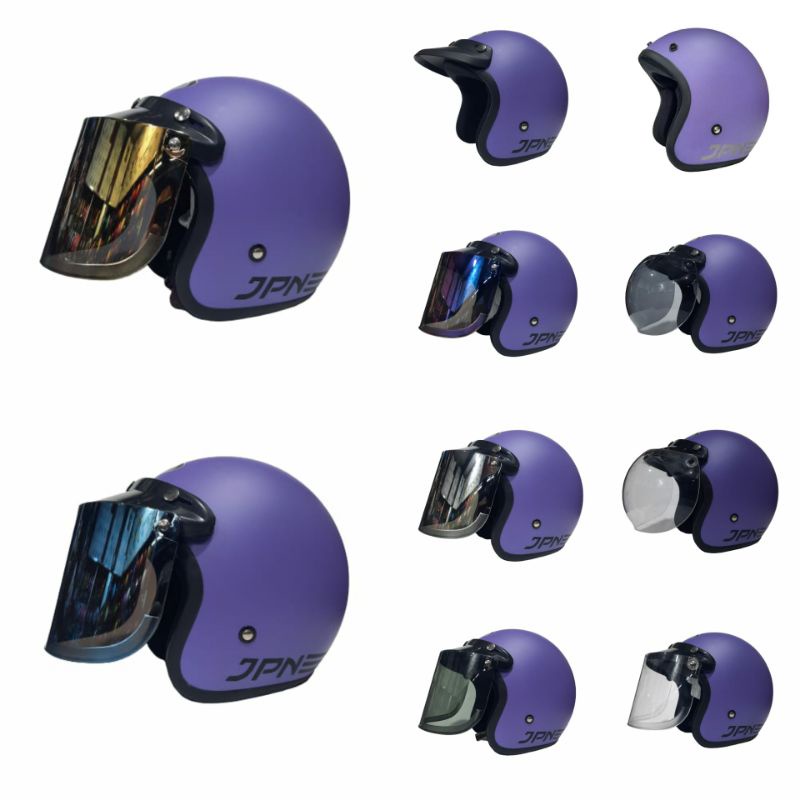 Helm bogo retro jpn arc UNGU SUSU doff