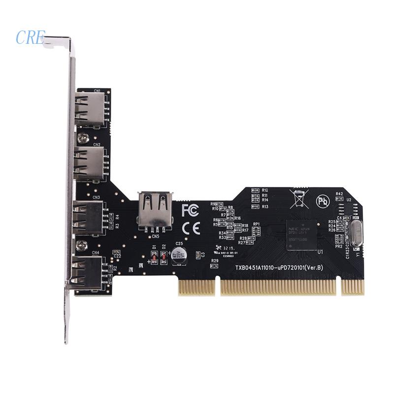 Cre Hub 5 Port USB 2.0 PCI 480Mbps NEC720101 Chipset