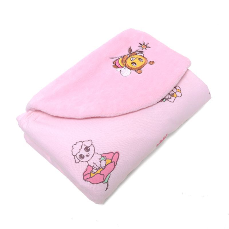 BABYBEE Fluffy Hooded Blanket XL - Selimut Bayi