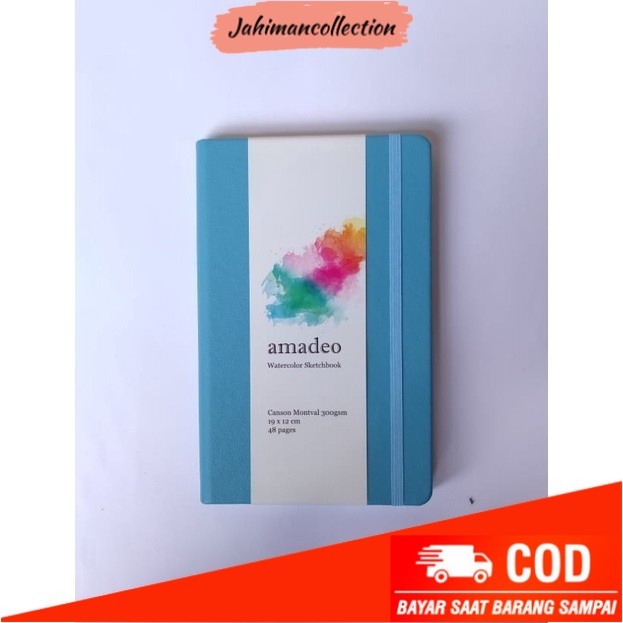 

✨ BISA COD ✨ Buku Watercolor Sketchbook Amadeo - Watercolor Sketchbook Portrait - Light Blue