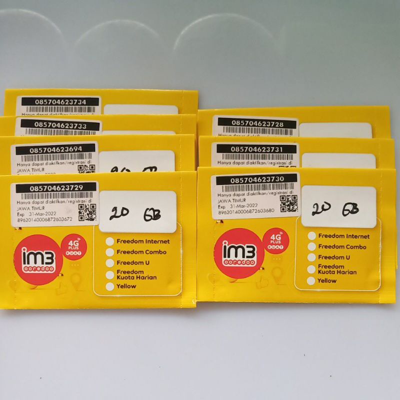 PERDANA INDOSAT 20GB (KHUSUS WILAYAH JEMBER, BANYUWANGI, SITUBONDO, BONDOWOSO) (31 MARET 2022)