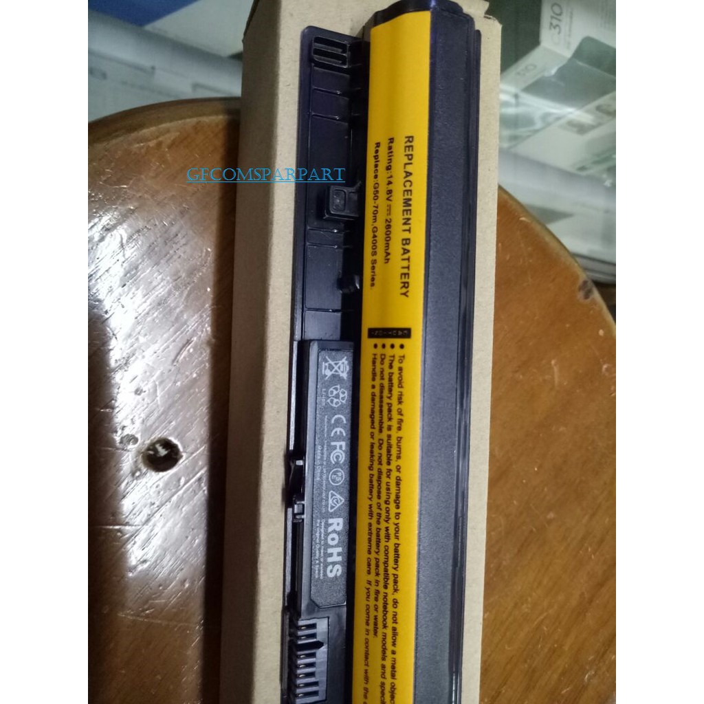 Baterai Lenovo G400S G505s G510s S410p S510p S600 Z501 Z710 Z710p / L12M4E01, L12S4A02 -  OEM