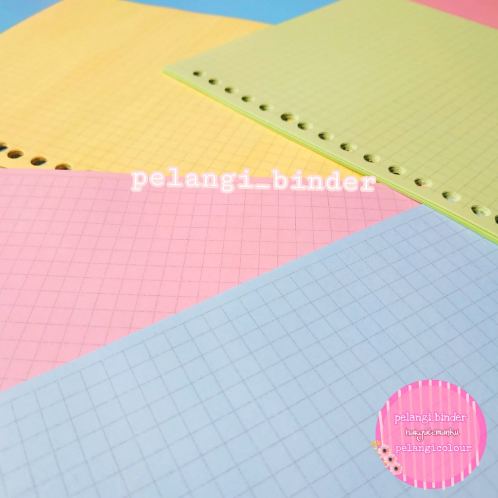 

[A6] isi binder loose leaf grid dotted warna