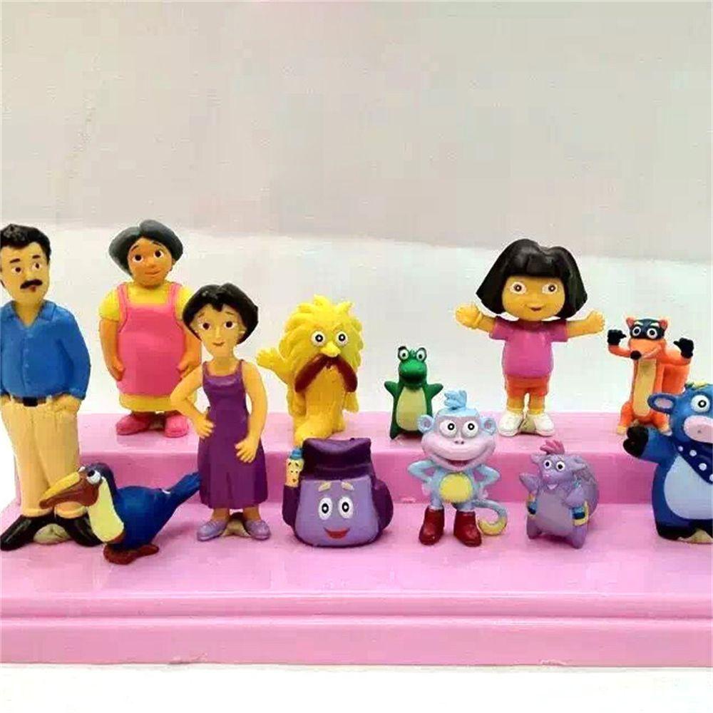 Lanfy Dora the Explorer Figure Mainan Anak Ulang Tahun Anak Hadiah Natal Dekorasi Boneka Tokoh Anime PVC Mainan TV Action Figure