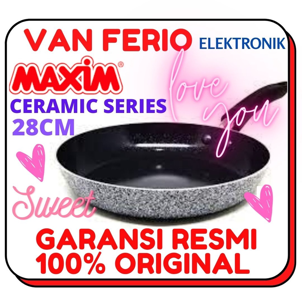 MAXIM Wajan Frypan KERAMIK Marble Ceramic 28Cm Maxim Neostone NEO 28FP