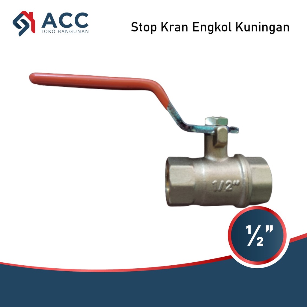 Stop Kran Pipa Kuningan 1/2" Stop Kran Air Kuningan 1/2 inch