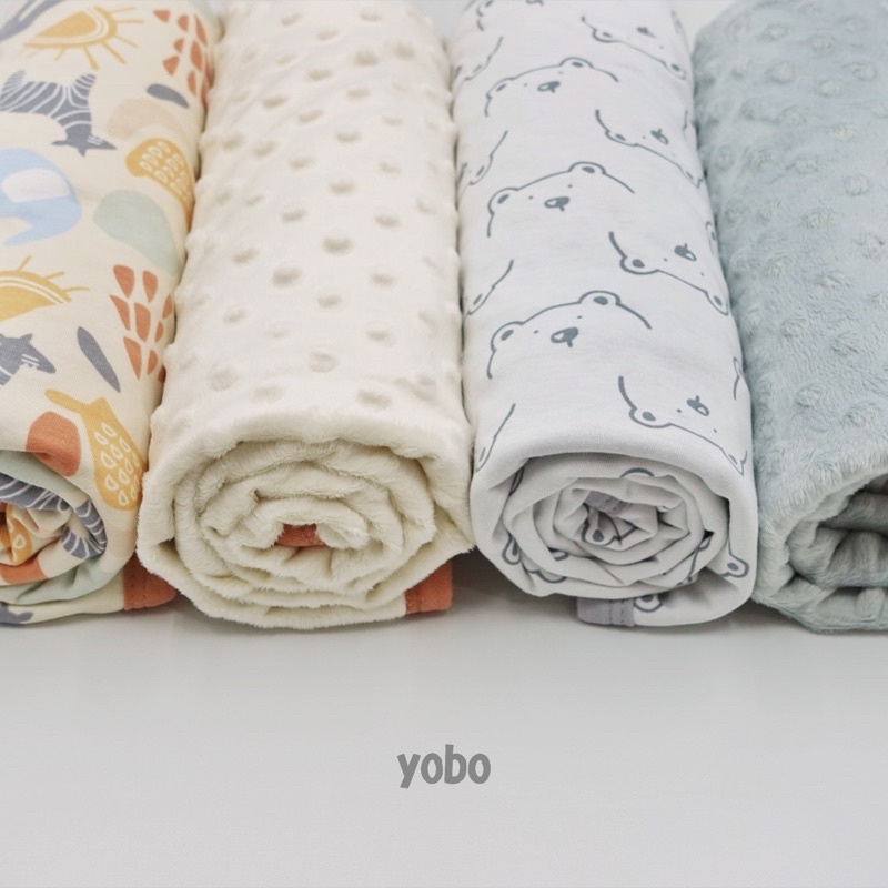 YOBO Baby Blanket (Minky/Emboss) | SELIMUT KAOS BAYI