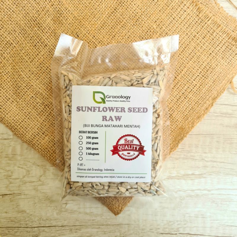 Biji Bunga Matahari Mentah / Raw Sunflower Seed - 250 gram