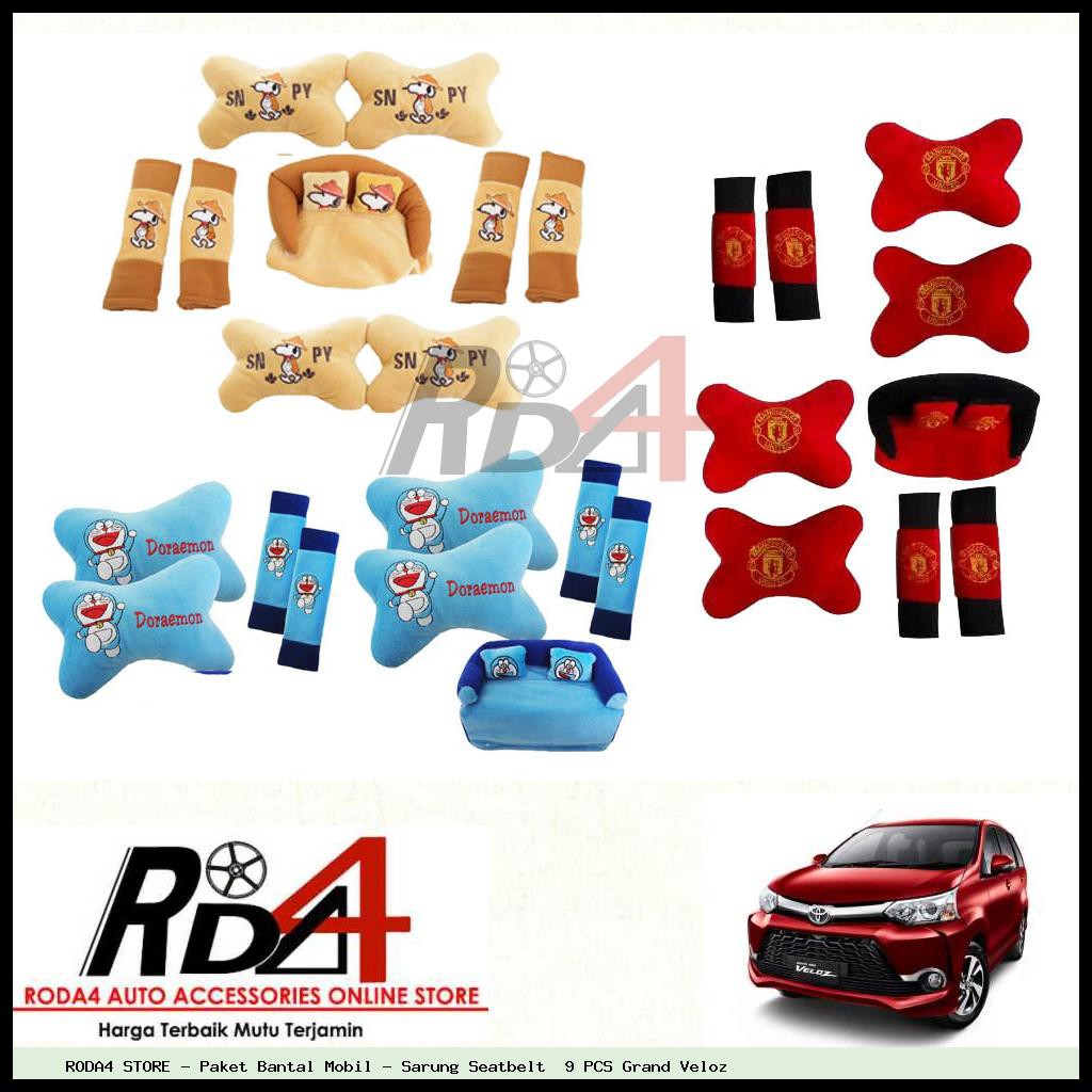 Paket Bantal Mobil - Sarung Seatbelt  9 PCS Grand Veloz