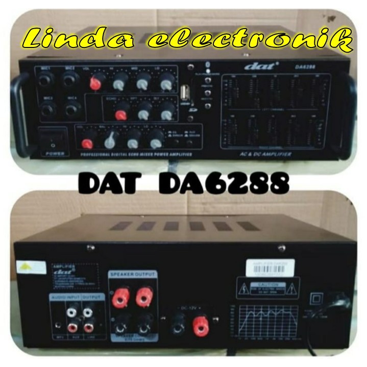 ampli dat da6288 amplifier dat da 6288 ampli karaoke