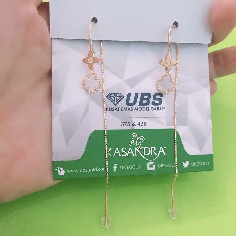 ANTING PANJANG LV MATA EMAS KADAR 375