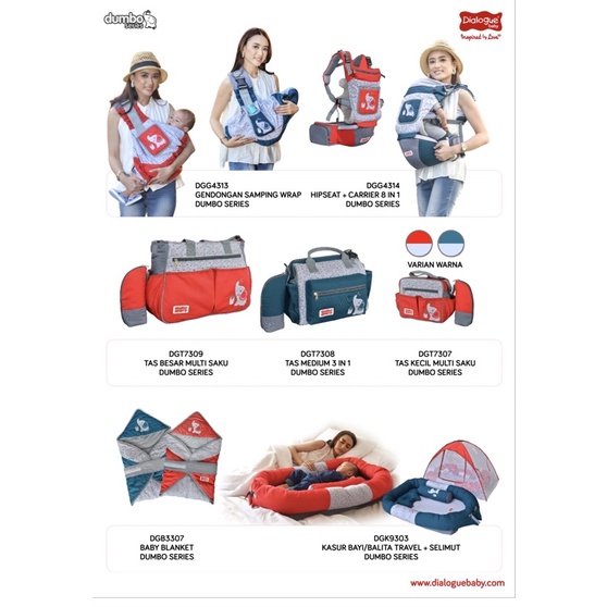 Dialogue Baby Tas Bayi Besar Set Multi Saku Dumbo Series DGT7309