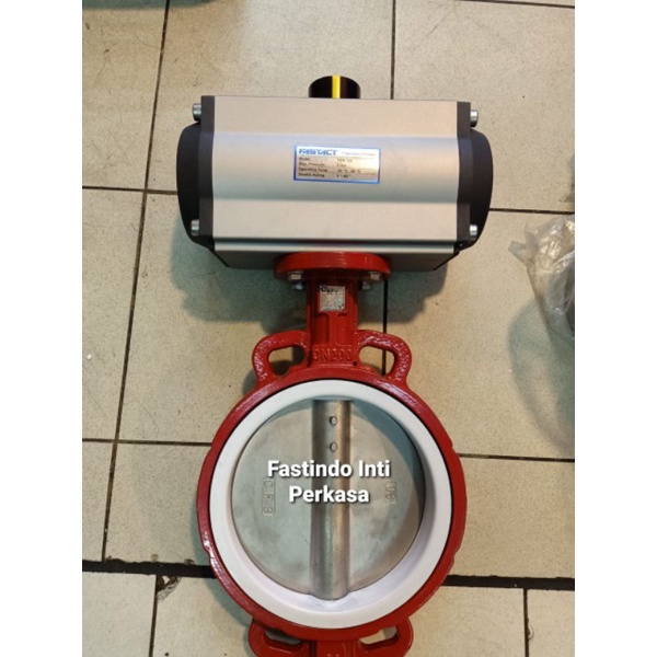 Pneumatic Actuator Butterfly Valve PTFE 10" INCH