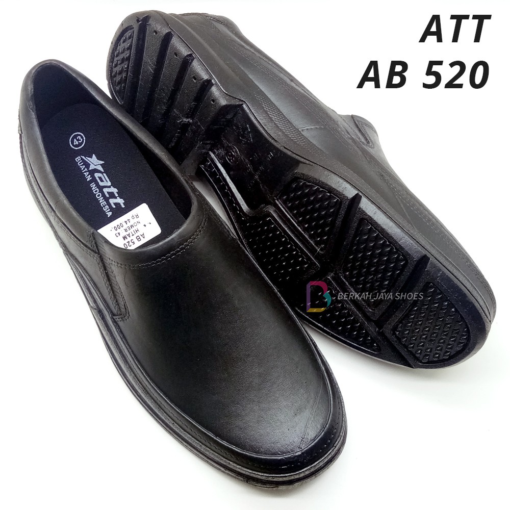 Sepatu Karet Pria - Sepatu Pantofel Karet Pria ATT AB 520 Hitam - Anti Air &amp; Anti Slip