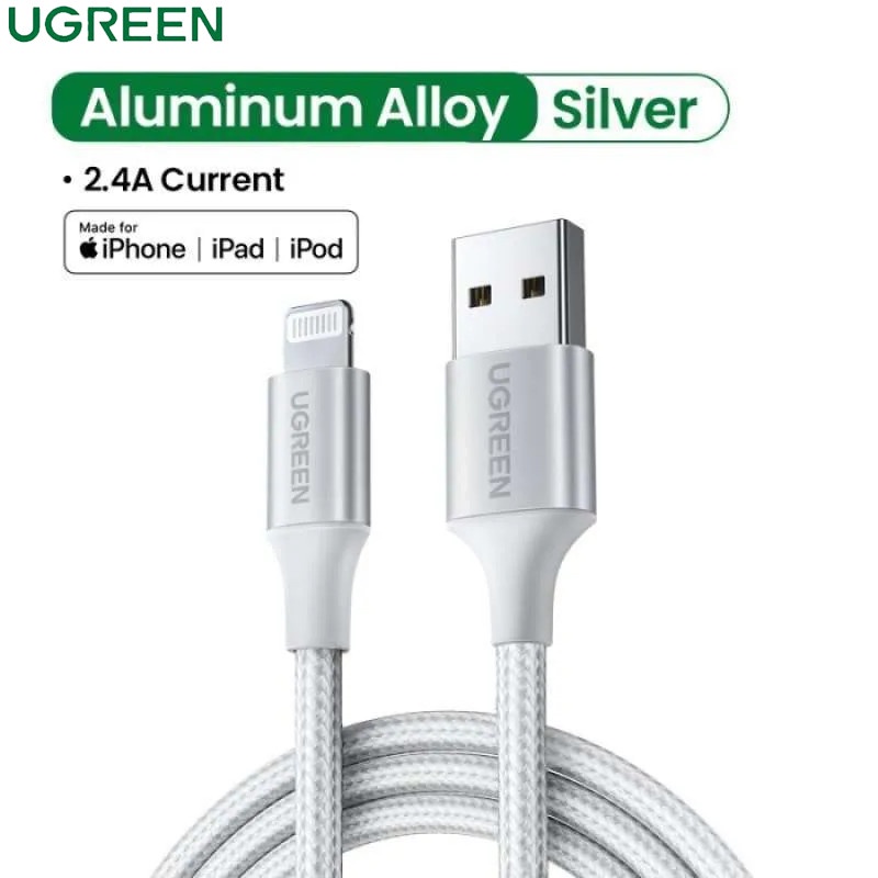 UGREEN Kabel Charger USB iPhone 6 7 8 To Lightning MFI Cable Data Fast Charging 2.4A US199