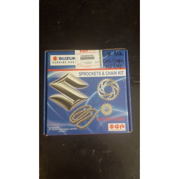 Gear Set Smash Shogun 125 Rantai Girset Komplit Depan Belakang Orginal #LEDENGMOTOR