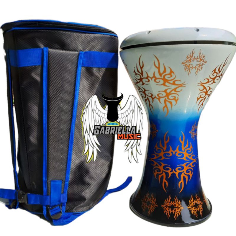 DARBUKA 9INCH MOTIF FREE TAS KUNCI COD