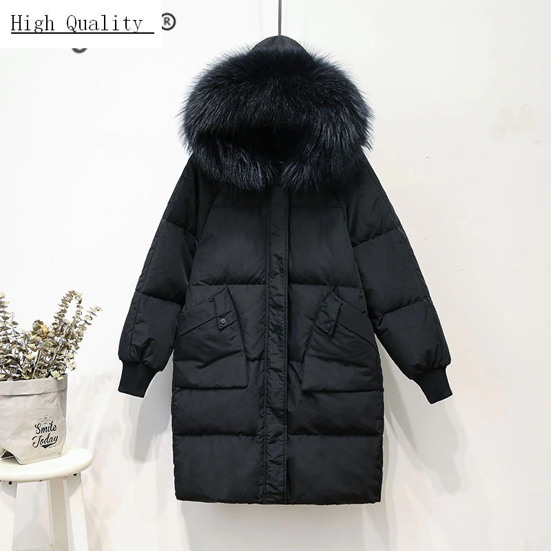 women's down coat with real fur hood