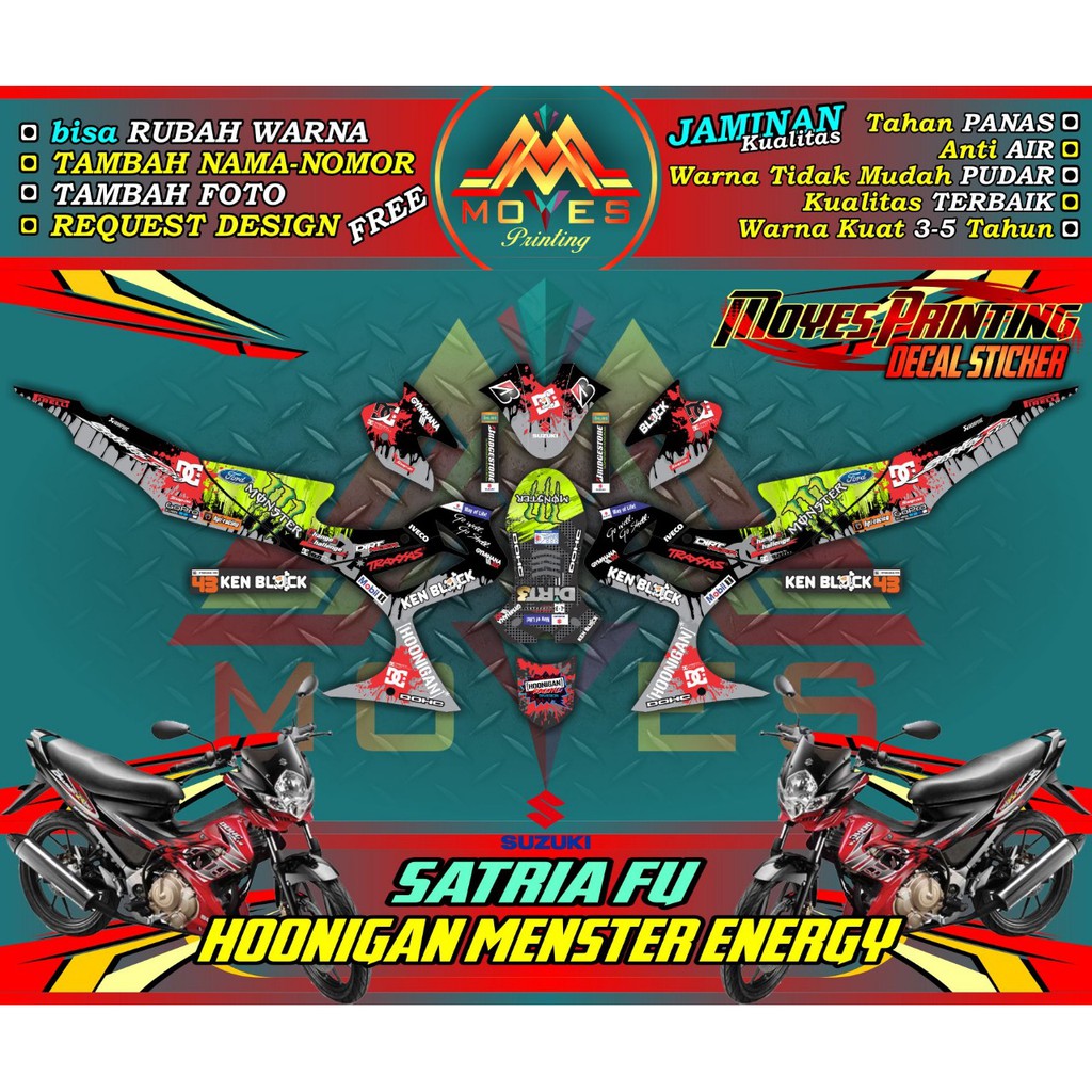 stiker motor satria fu decal stiker motor satria fu stiker satria fu full body decal stiker satria f