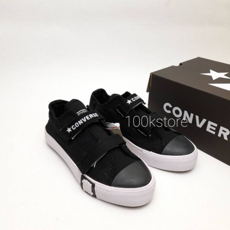 sepatu anak converse low hitam putih sepatu sekolah anak tk sd smp