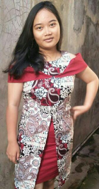 Dress Batik Off Shoulder 126 Ab
