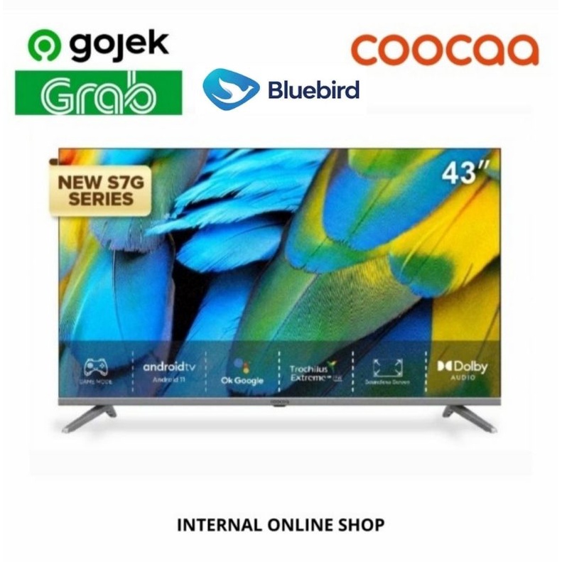 COOCAA 43S7G Smart TV 43 Inch Android 11 Digital TV Garansi Resmi