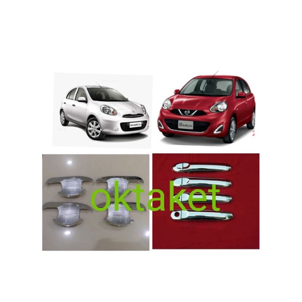 paket outer handle Nissan March platinum chrome 4pcs