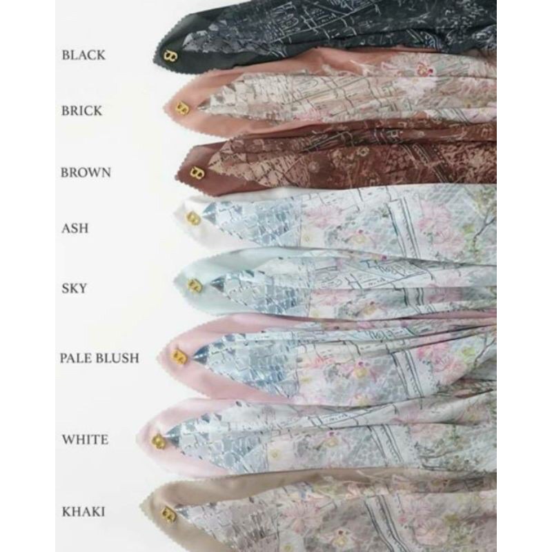 BRITISH SERIES BUTTONSCARVES SKY & WHITE