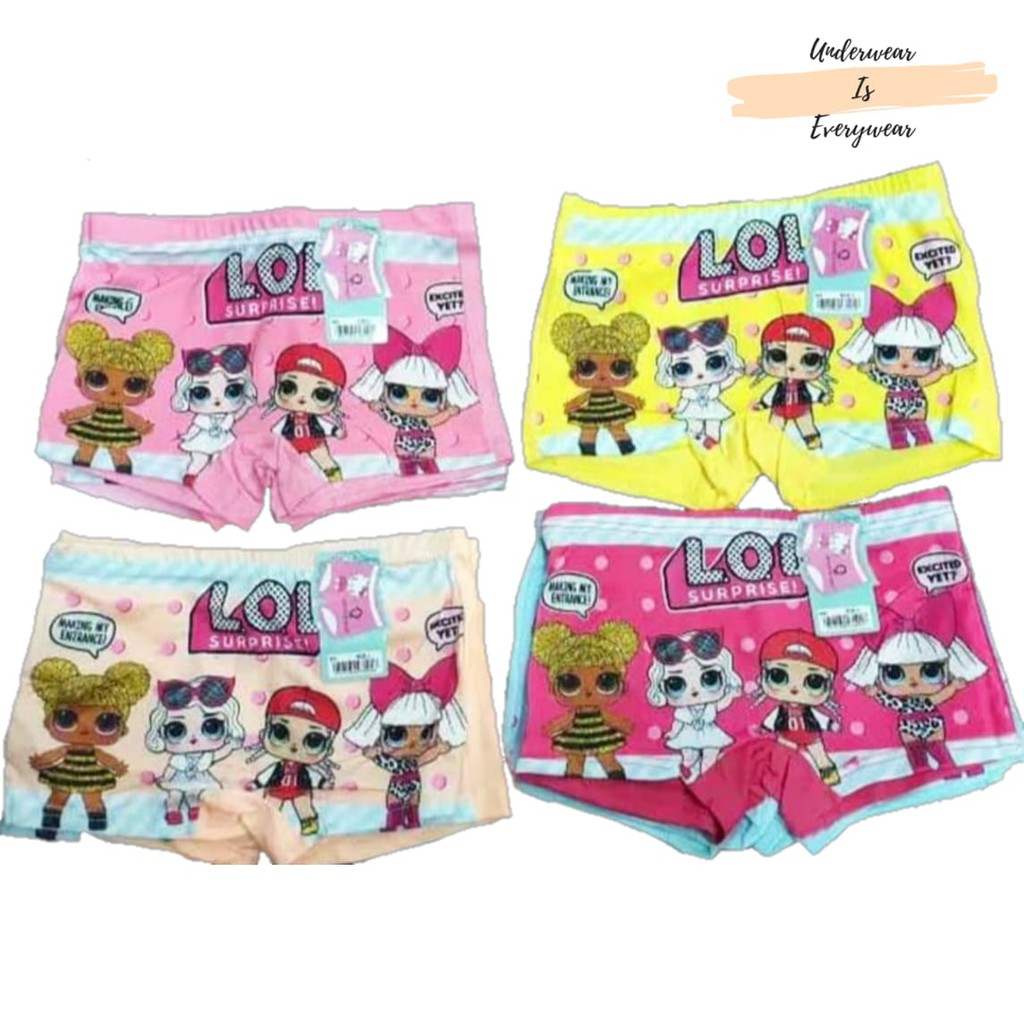 3 Pcs Celana Segi Empat Satire Kids - Celana Dalam Anak Perempuan - Random Motif / Warna