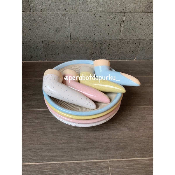 [ GARANSI 100% ] Cobek Uleg Keramik / Ulekan Keramik / Cuet Keramik