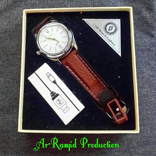 Terlaris Korek Api Elektrik Jam Zhuoheng Usb Watch Lighter 8879 Limited