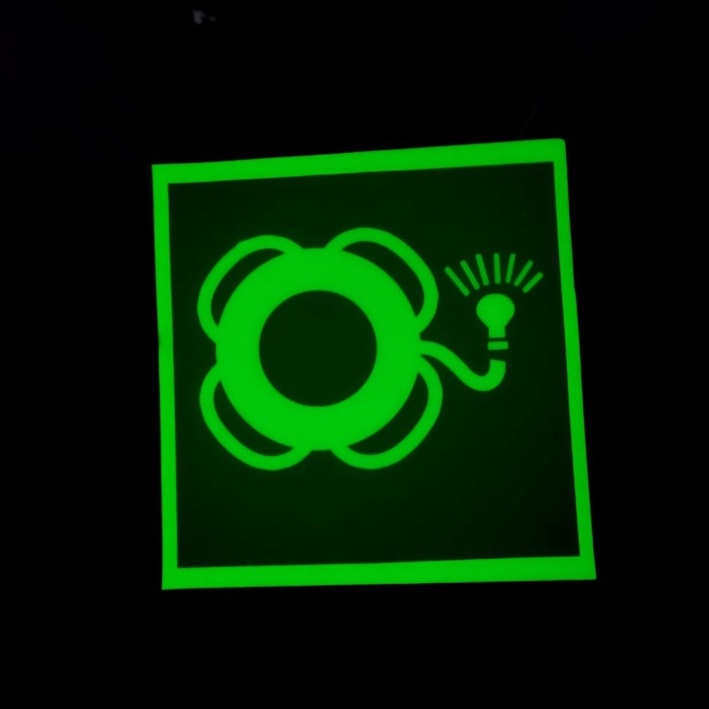 

STICKER SAFETY SIGN WITH OR TEXT LIFEBUOY WITH LIGHT / Stiker Safety Kapal LAMINASI / Sticker Kapal Menyala / Stiker Keamanan Kapal GLOW IN THE DARK