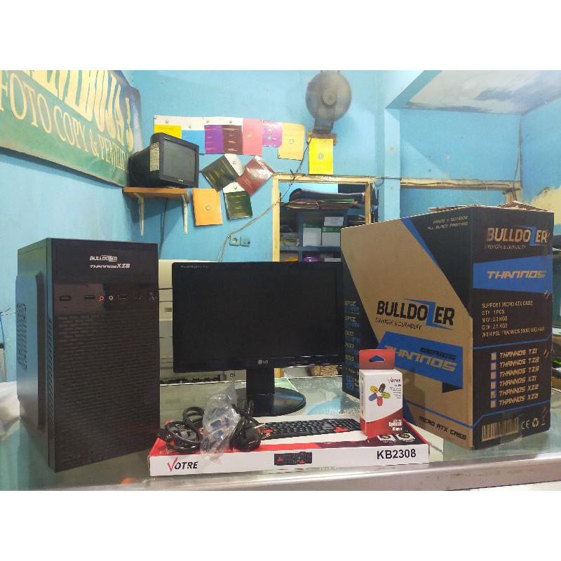 Paket Komputer Fullset Core2Duo Ram Ddr3 4Gb Harddisk 500Gb Lcd Keyboard Mouse