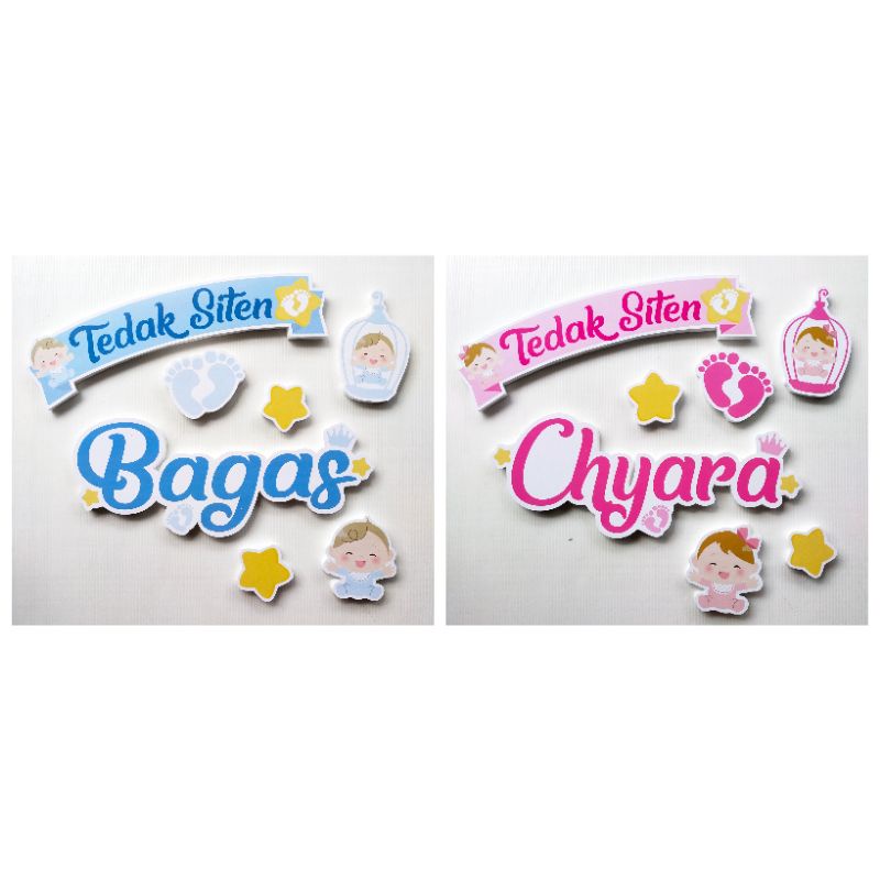 CUSTOM TULISAN NAMA STEROFOAM DEKORASI BACKDROP TEDAK SITEN