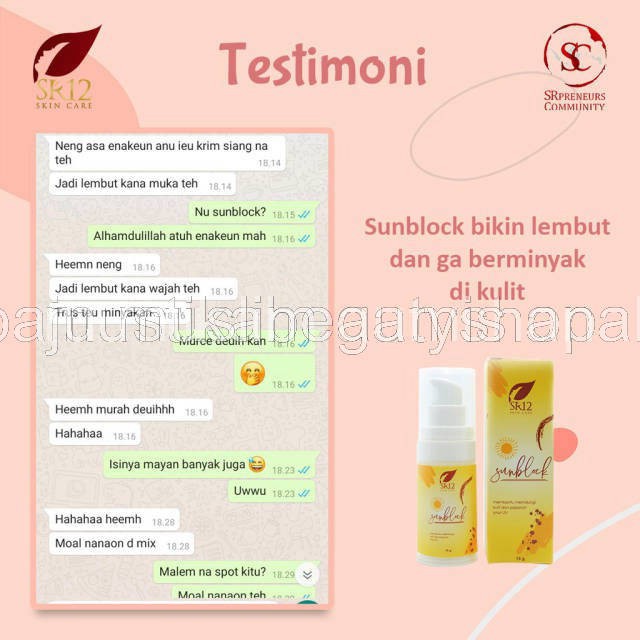 SUN BLOCK SR12 / SUNBLOCK SPF 30++ / SUN BLOCK WAJAH BPOM