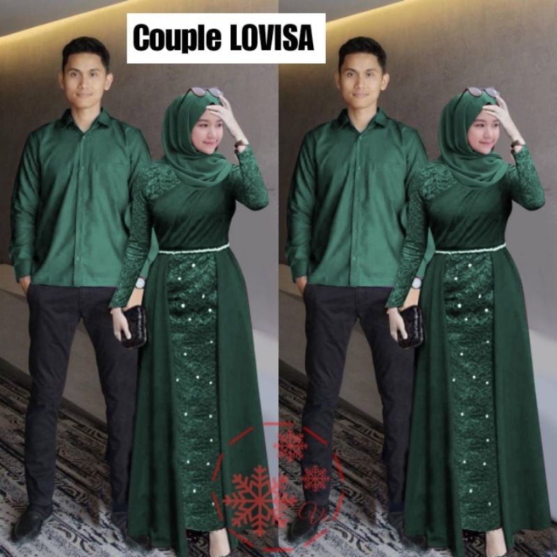 CP LAKSHANA / LOVISA COUPLE PASANGAN, GAMIS MUSLIM, JERSEY, VELVET