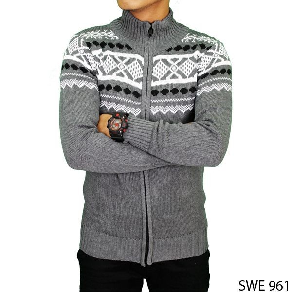 Long Sweater Outfit Rajut Abu – SWE 961